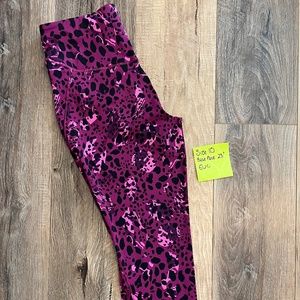 Lululemon Size 10 Pink Cheetah Camo Base Pace Leggings